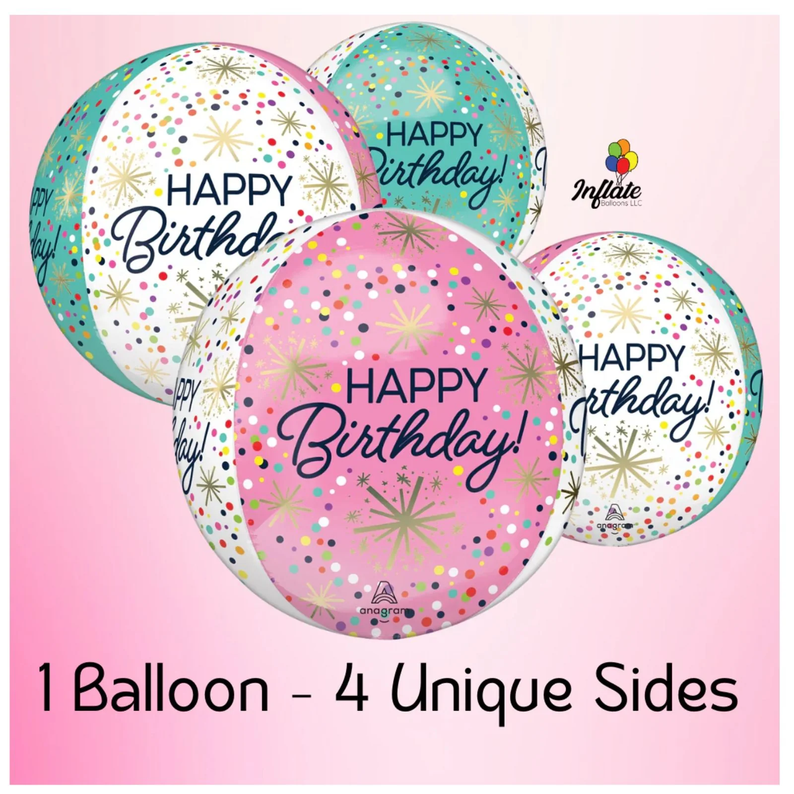 15" Orz Confetti & Sprinkles Birthday Balloon - Image 2