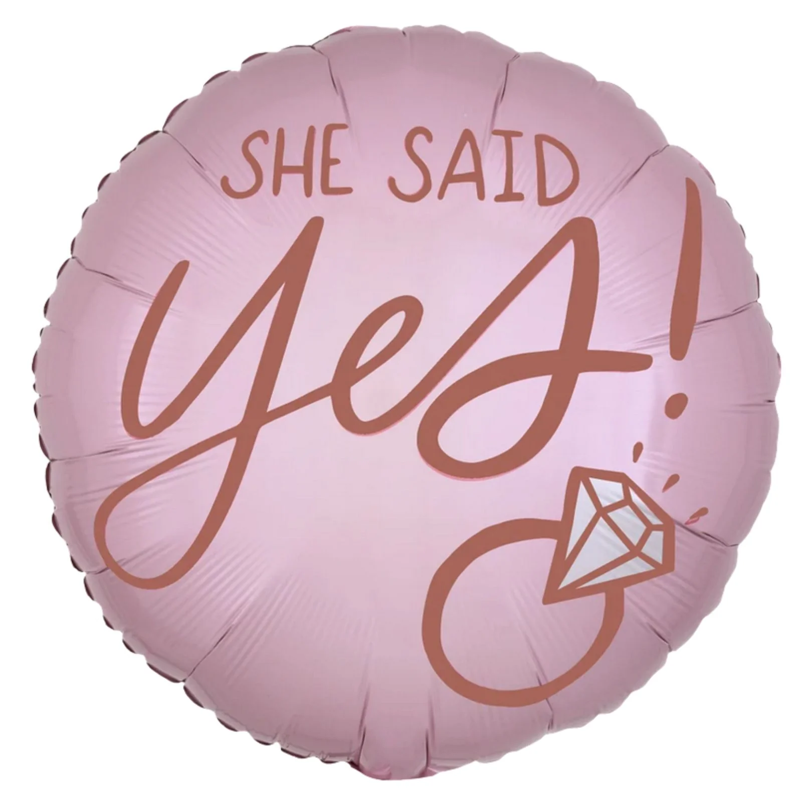 17" Blush Pink Future Mrs/She Said Yes Balloon - Image 2