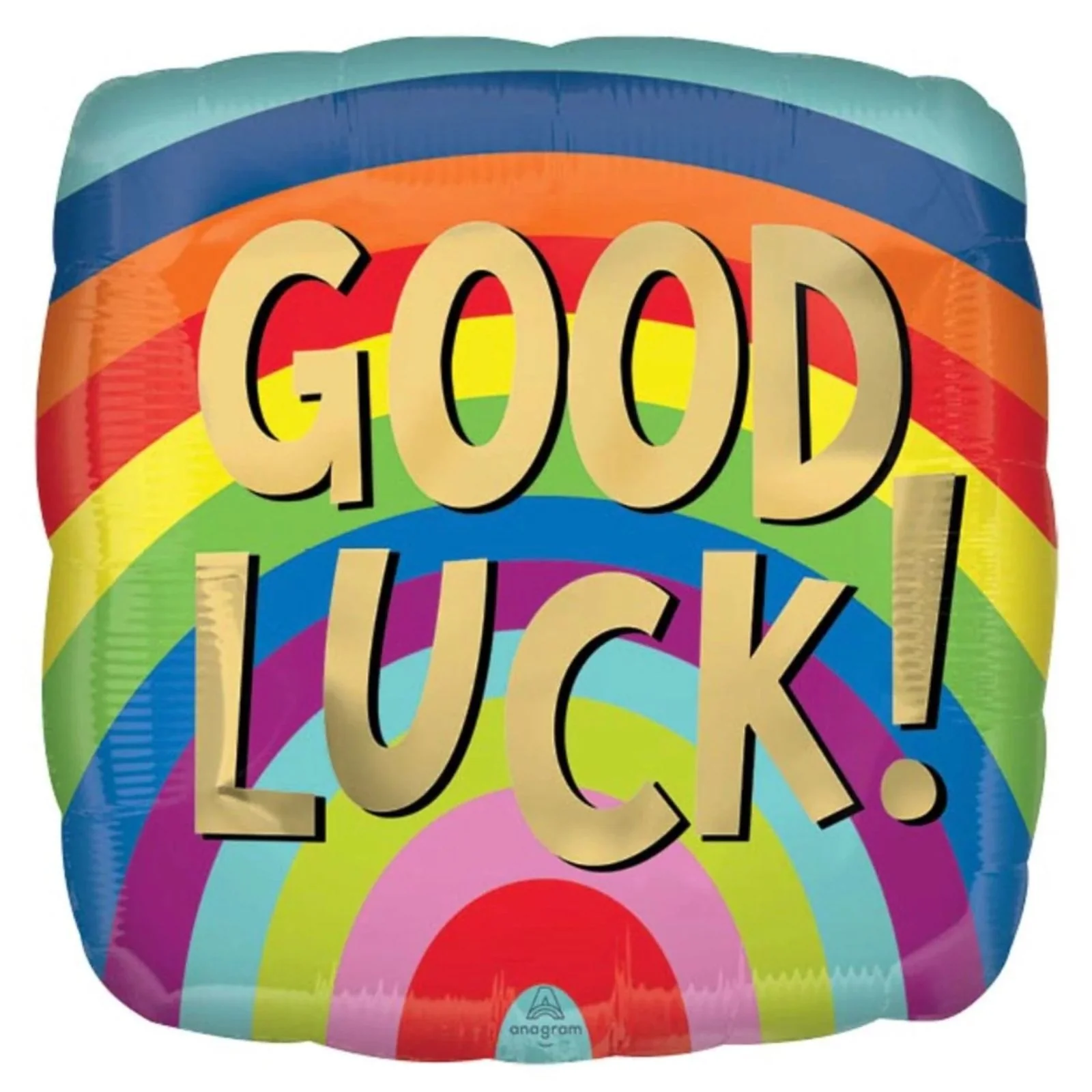 17" Good Luck Rainbow Foil Balloon
