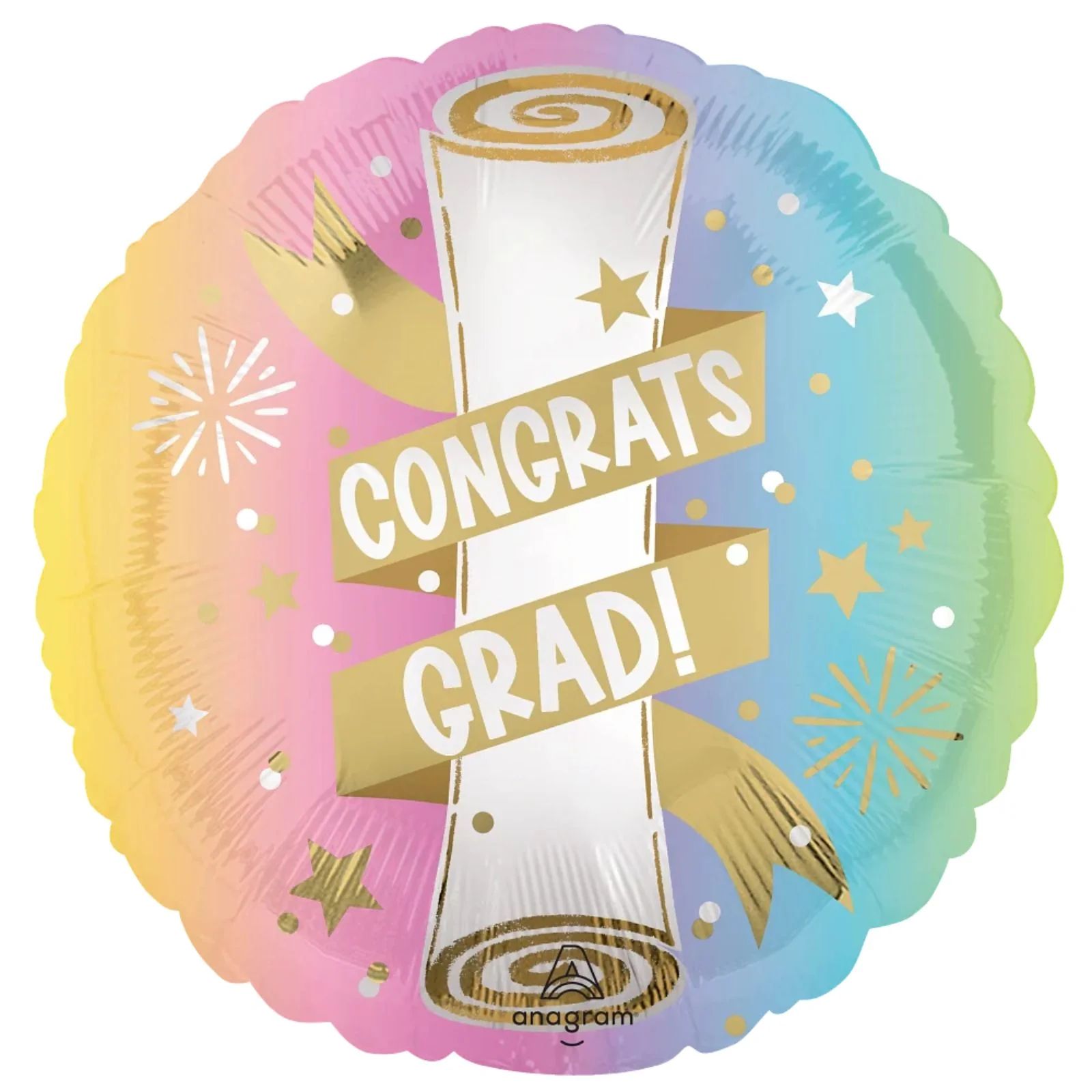 17" Pastel Grad Party Foil Balloon