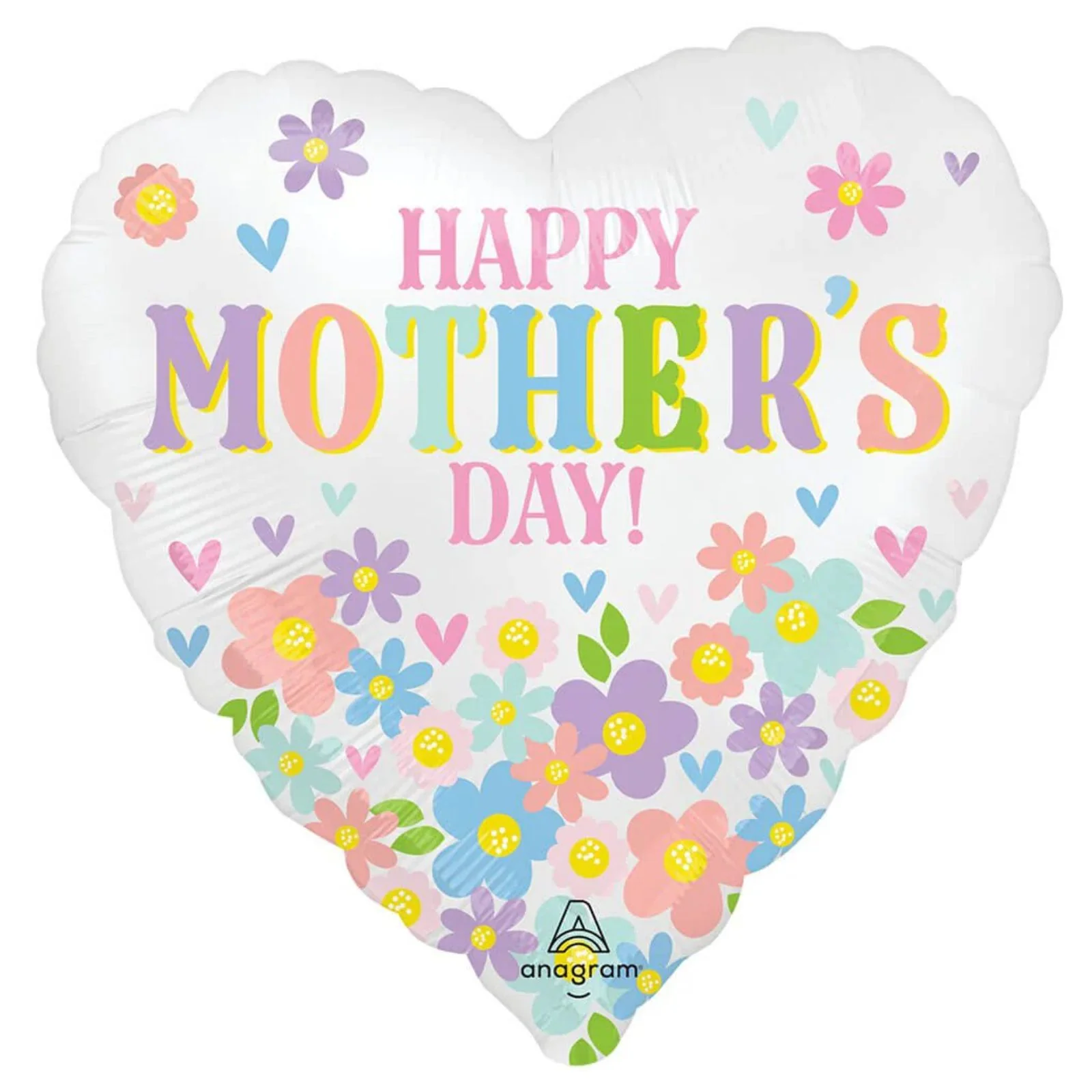 17" Satin Daisy Chain Mother's Day Foil Balloon
