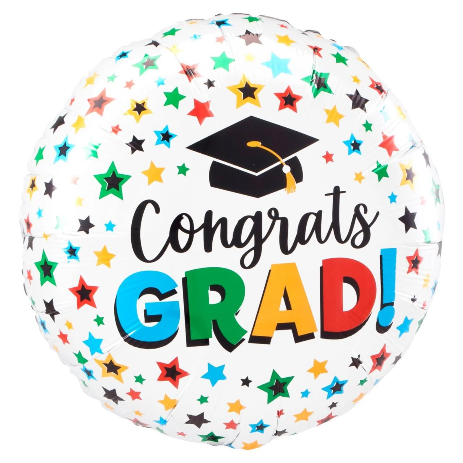 17" Stars & Cap Congrats Grad Foil Balloon