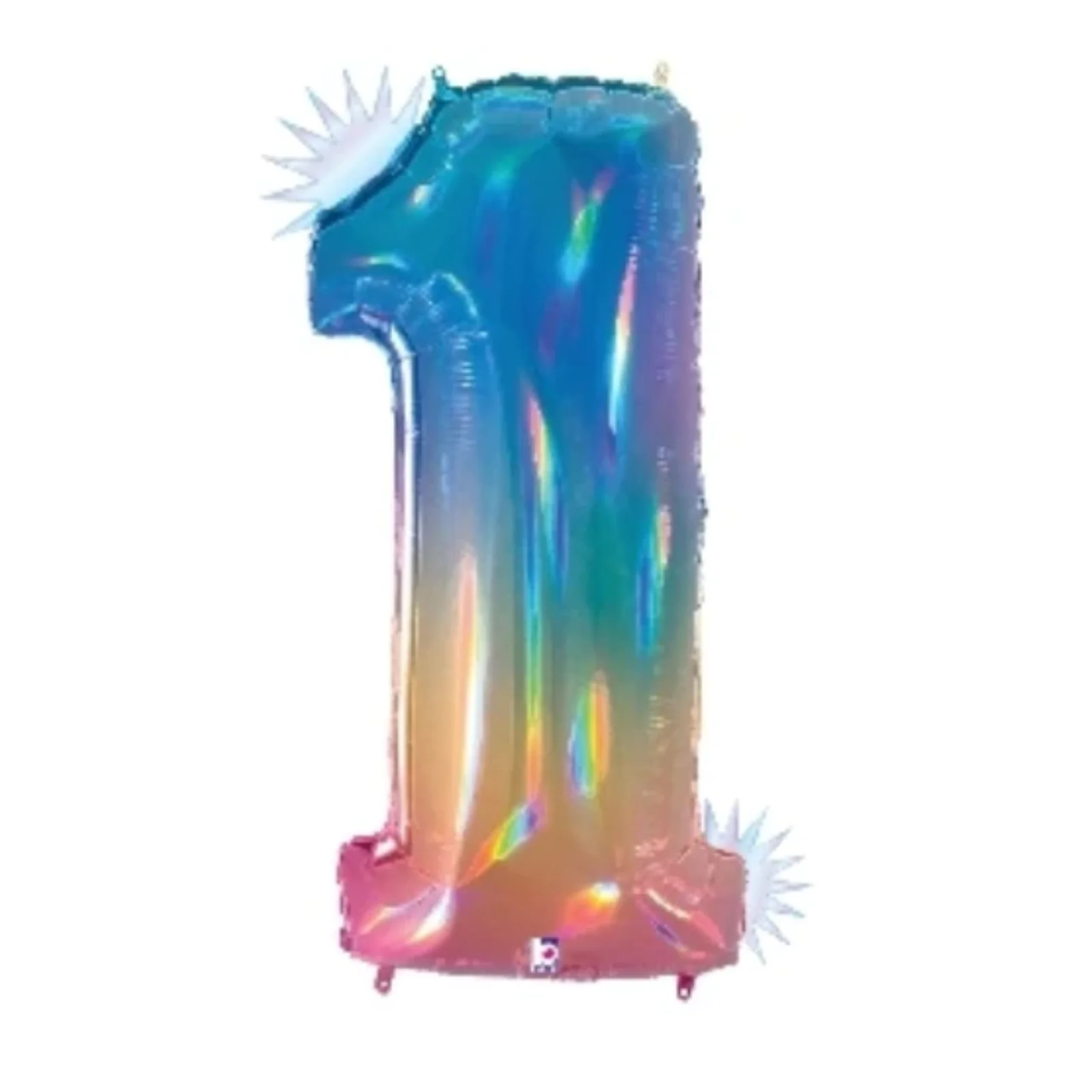 34" Number Balloon Opal Rainbow - - Image 10