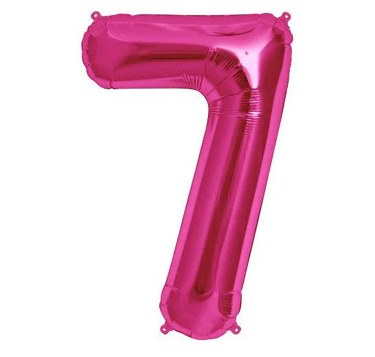 34" Number Balloons - Magenta - Image 3