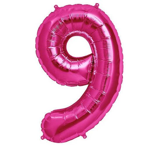 34" Number Balloons - Magenta - Image 5