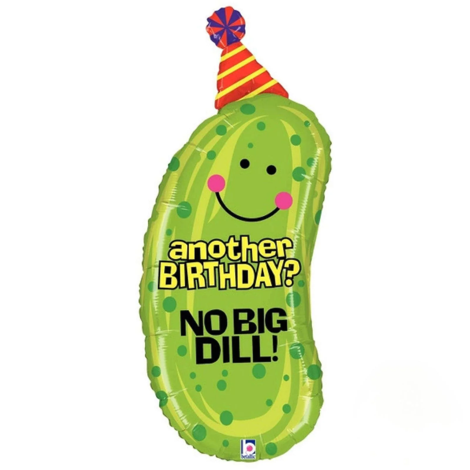 37" No Big Dill Pickle Birthday Balloon