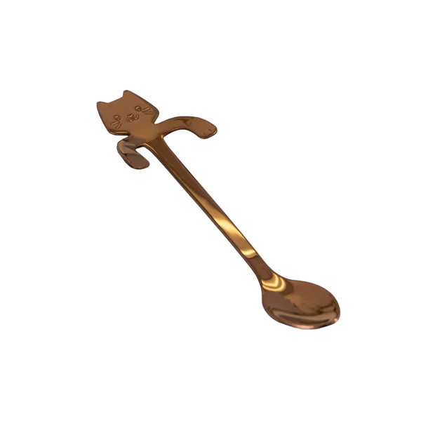 4.5" Gold Cat Spoon