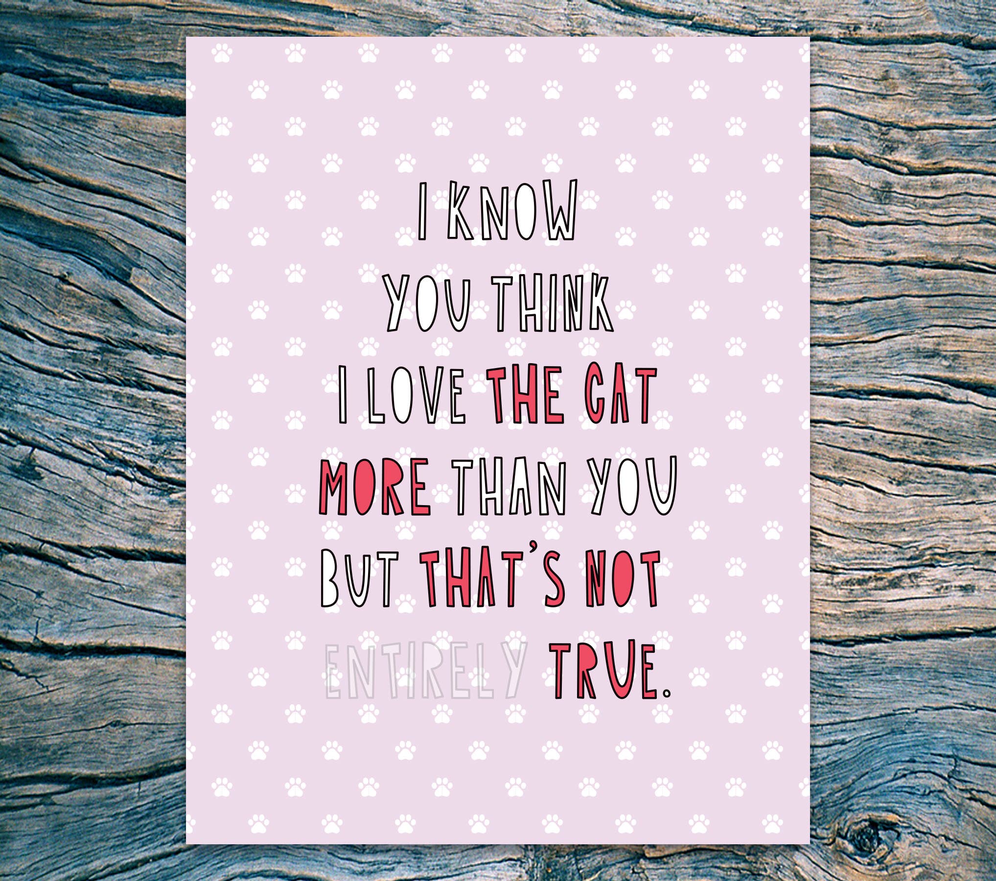 Love The Cat More Than You Love/Anniversary Card - Image 2