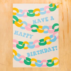 Alphabet Studios Paper Chain - Birthday Card