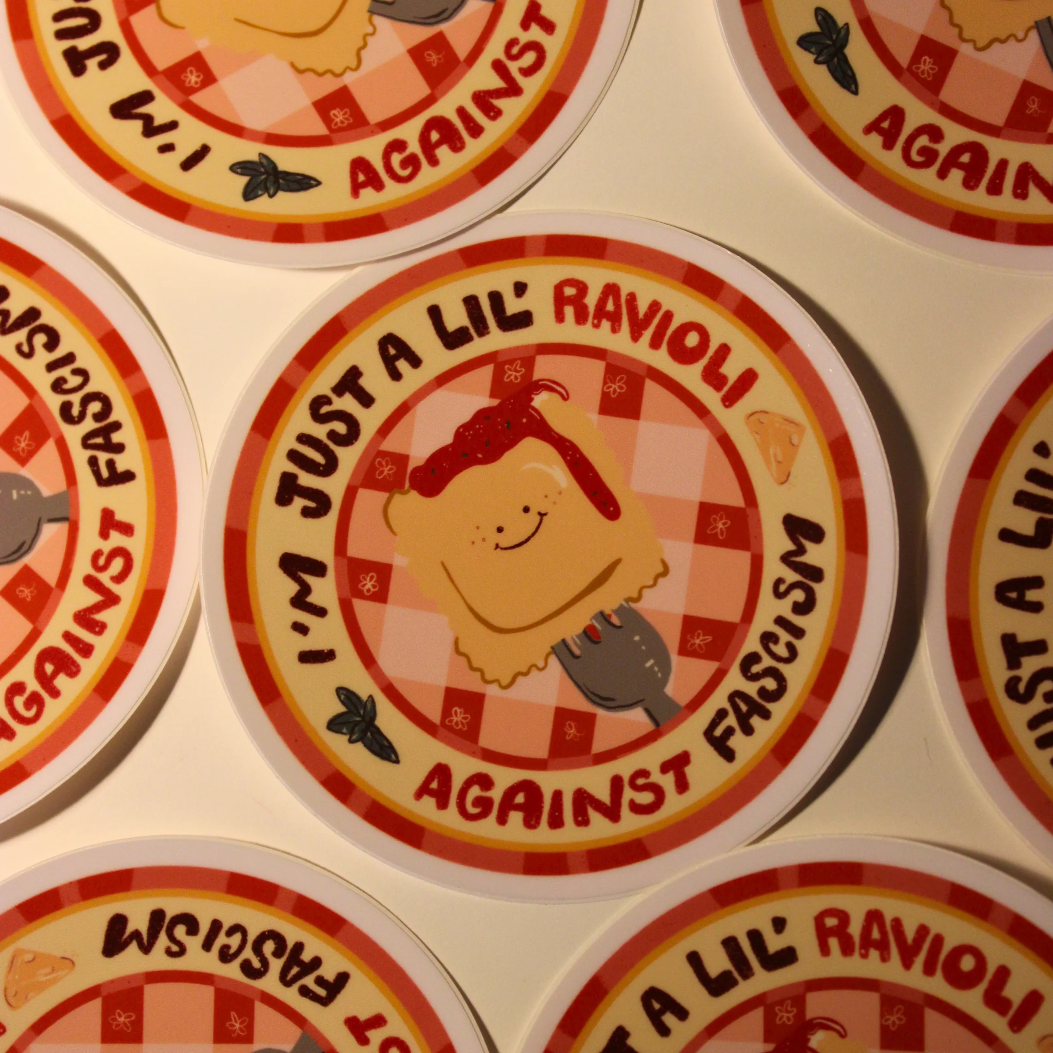 Anti Fascist Raviolo - Sticker - Image 3