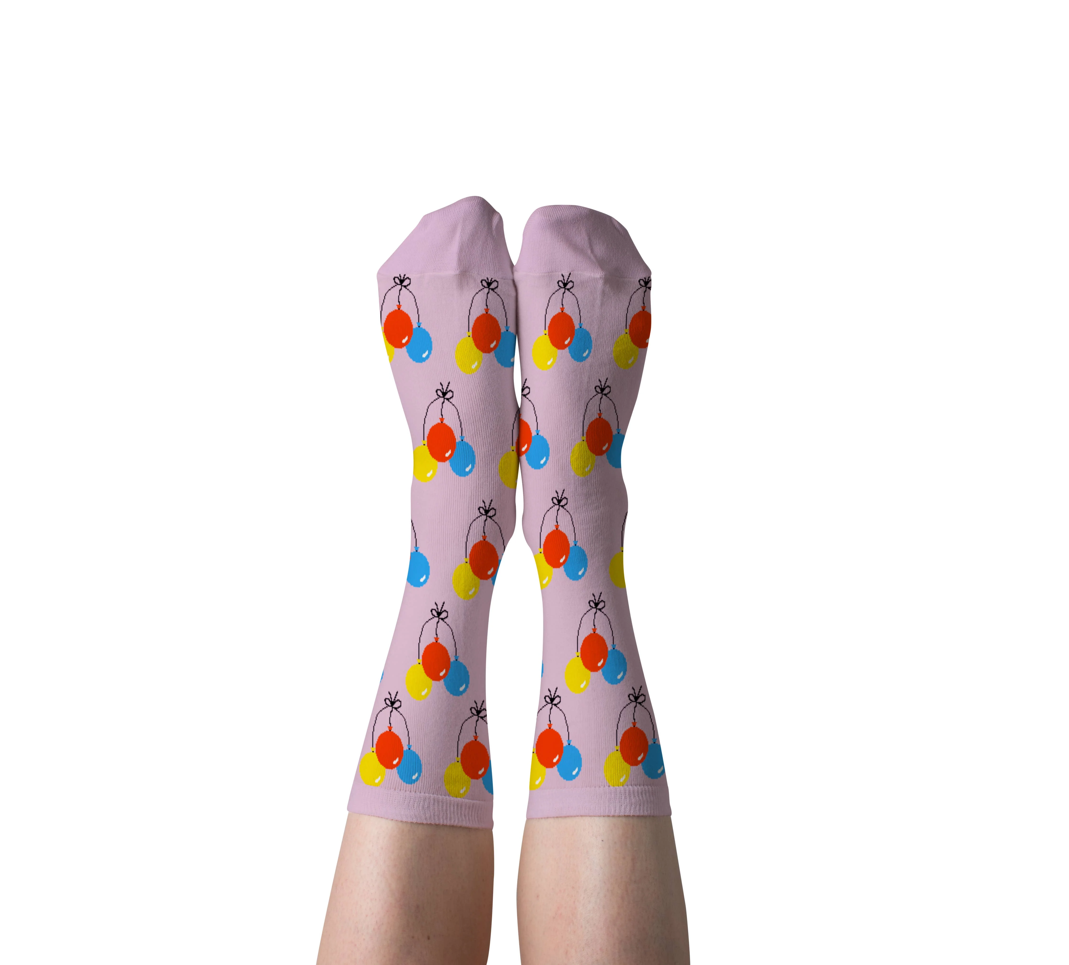 Yellow Owl Small Crew Socks - Balloons - Image 2