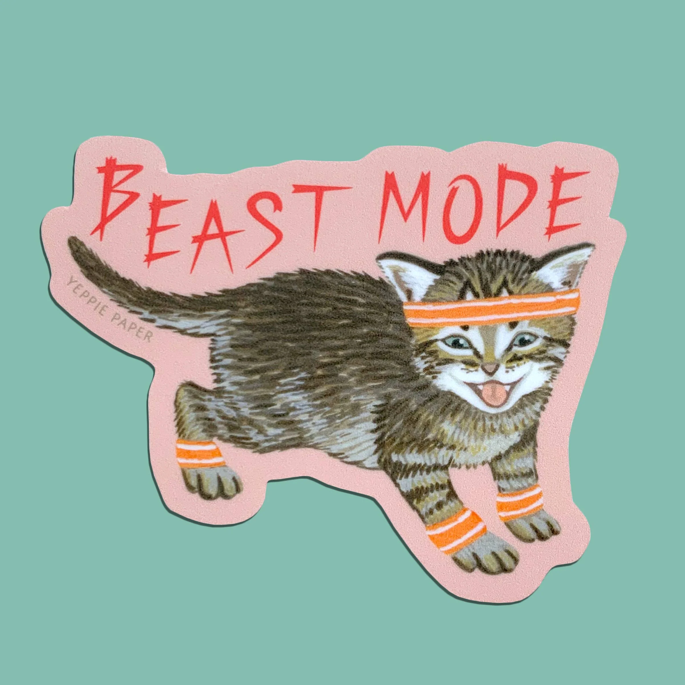 'Beast Mode' Kitten Sticker