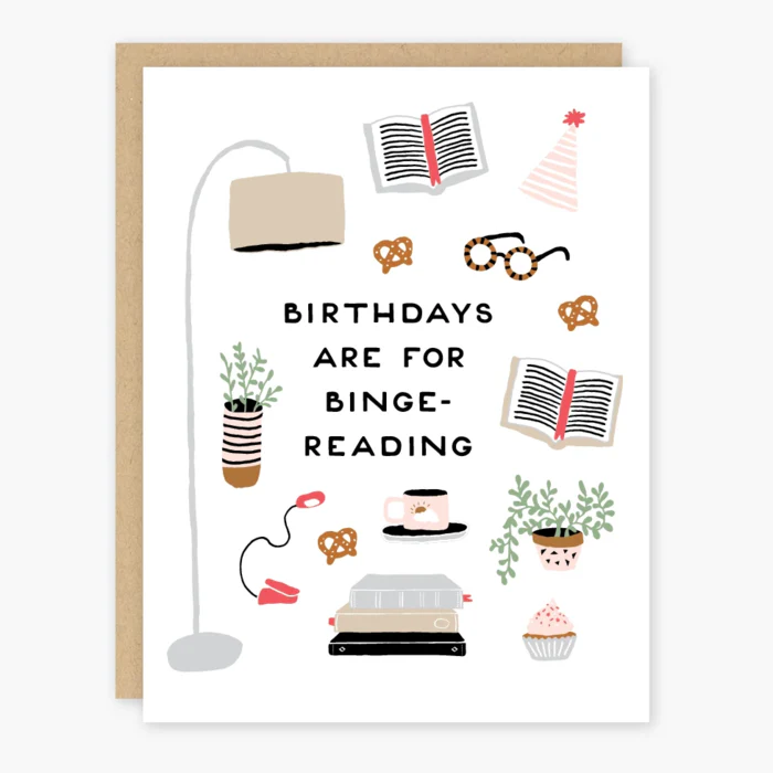Binge-Reading - Birthday Card