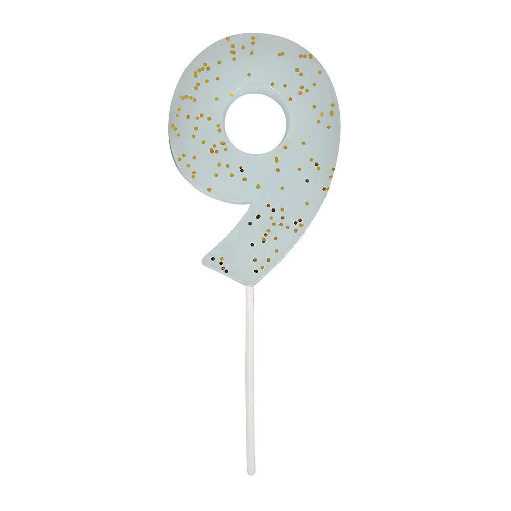 Meri Meri Glittered Number Birthday Candle - Image 9