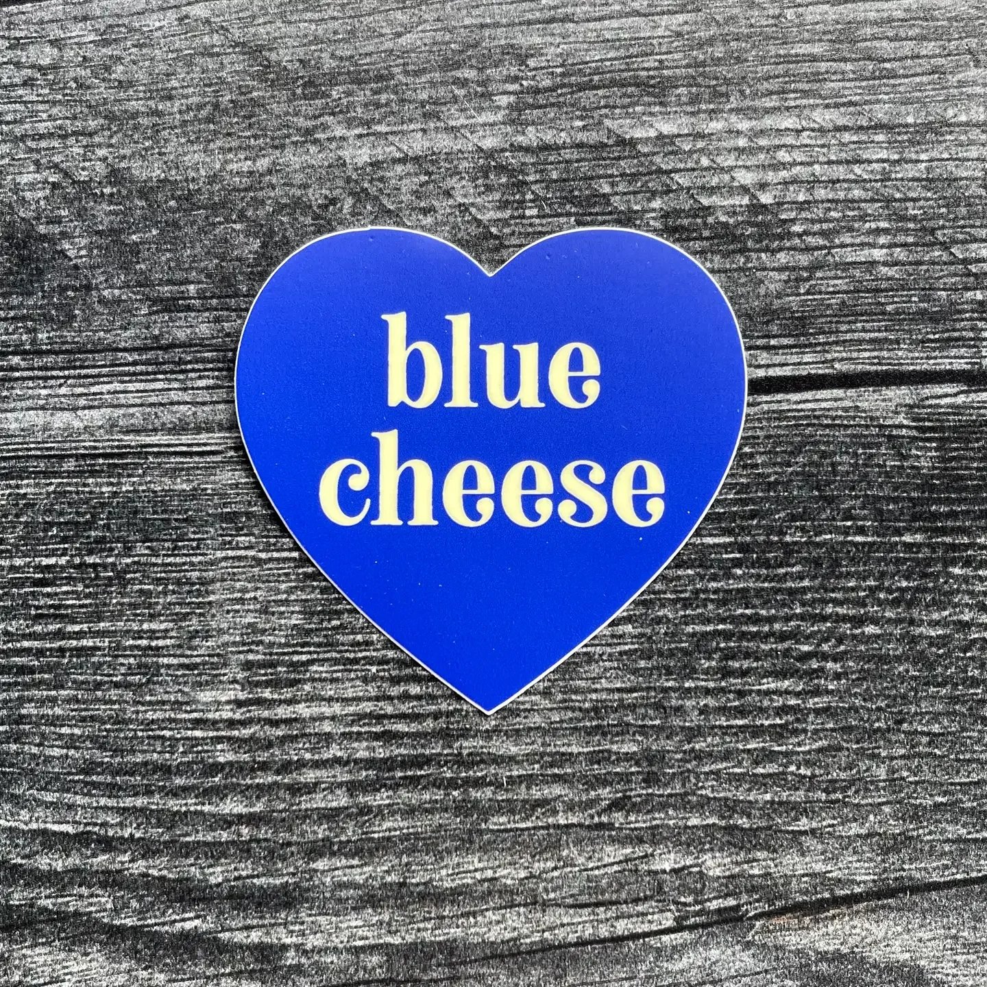 Heart Shaped Sticker - 'Blue Cheese'
