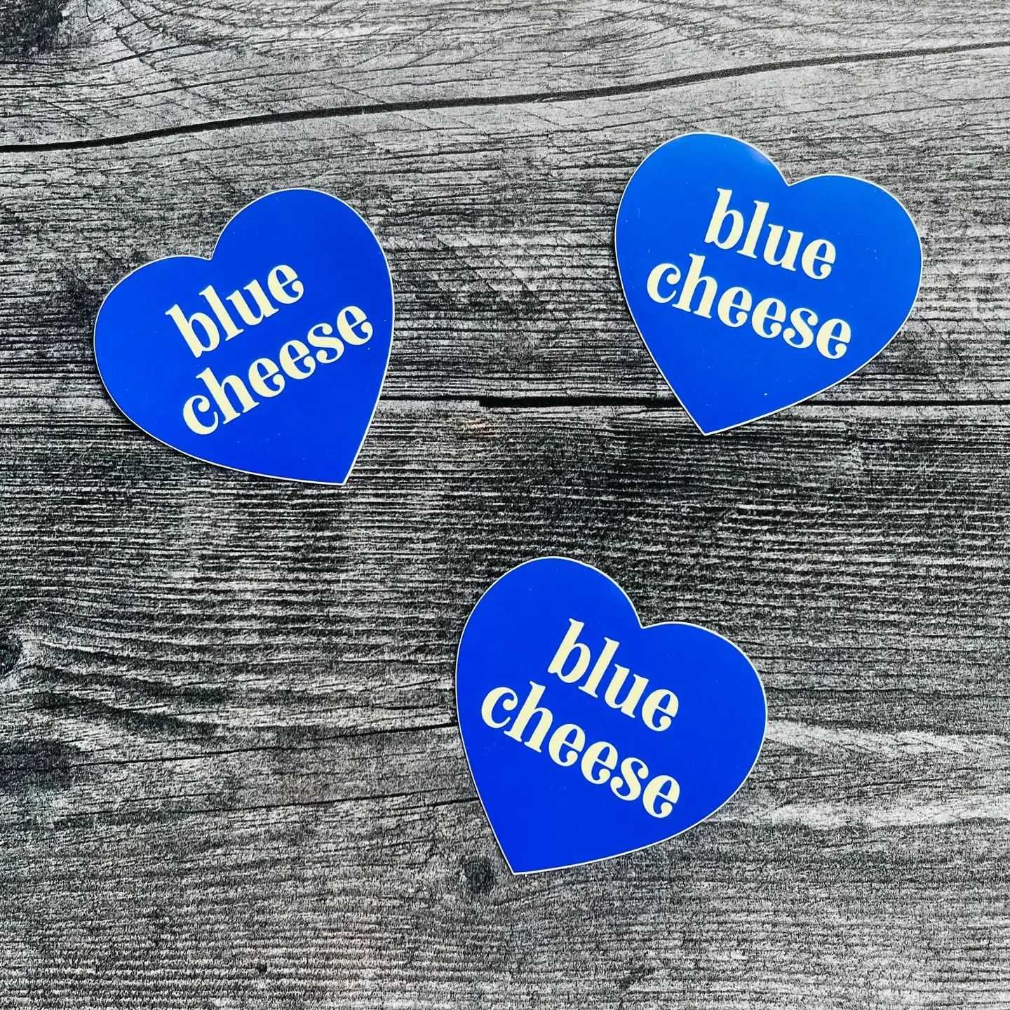 Heart Shaped Sticker - 'Blue Cheese' - Image 2