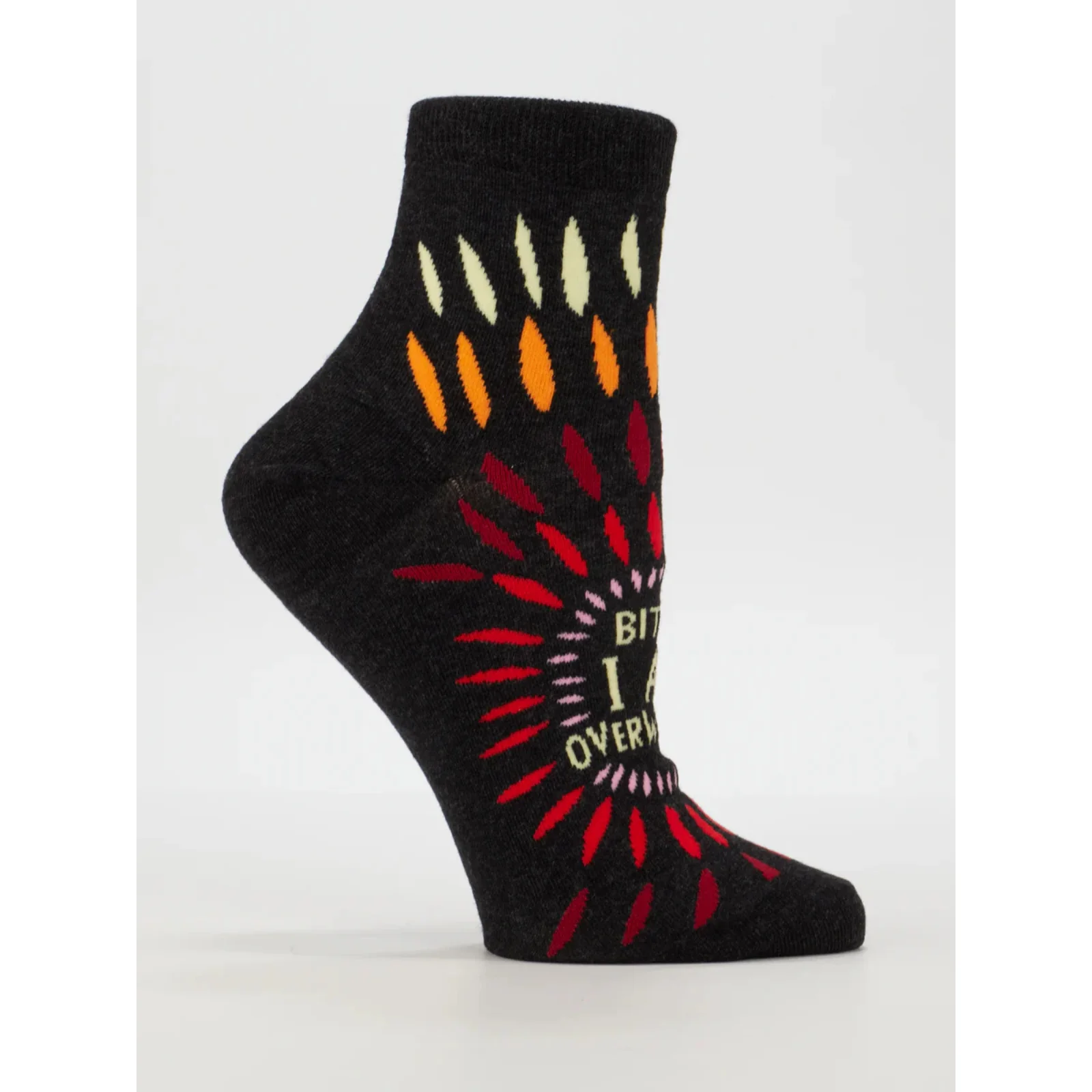 Blue Q Women's Ankle Socks 'Bitch I Am Overwhelmed' - Image 2