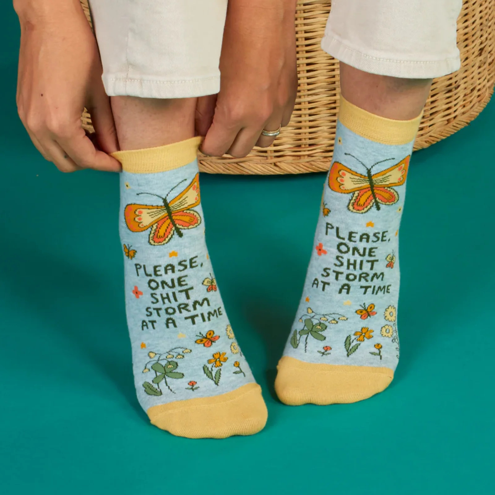 Blue Q Women's Ankle Socks 'Please One Shitstorm At A Time' - Image 2
