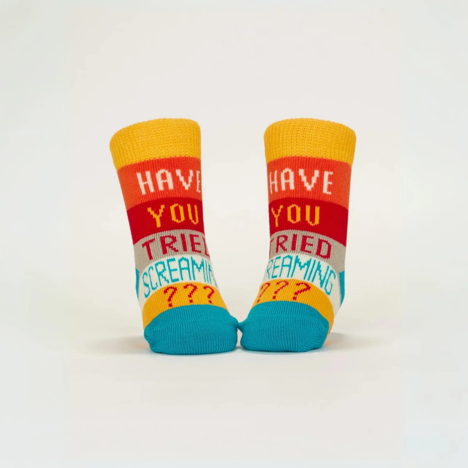 Blue Q Baby Socks Set of 2 Pairs -  'Hello I'm New Here/ Have You Ever Tried Screaming???' - Image 5