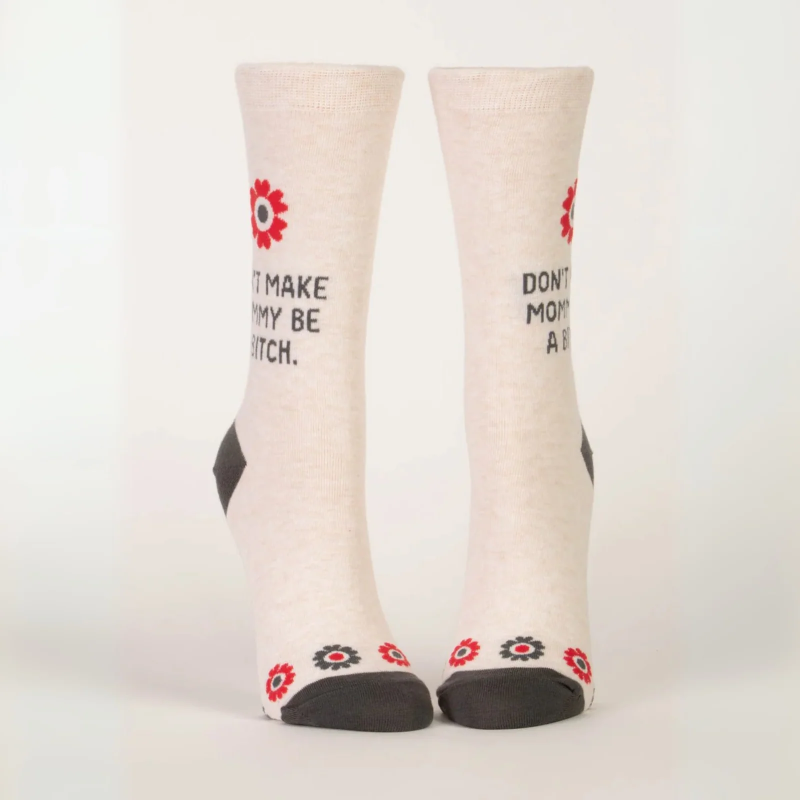 Blue Q Women's Crew Socks 'Don't Make Mommy Be a Bitch' - Image 3