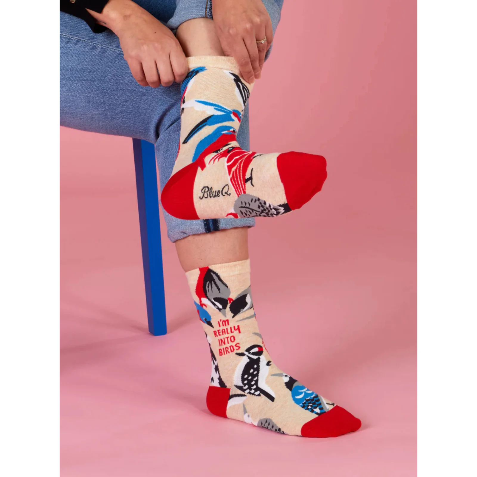 Blue Q Women's Crew Socks 'I'm Really Into Birds' - Image 3