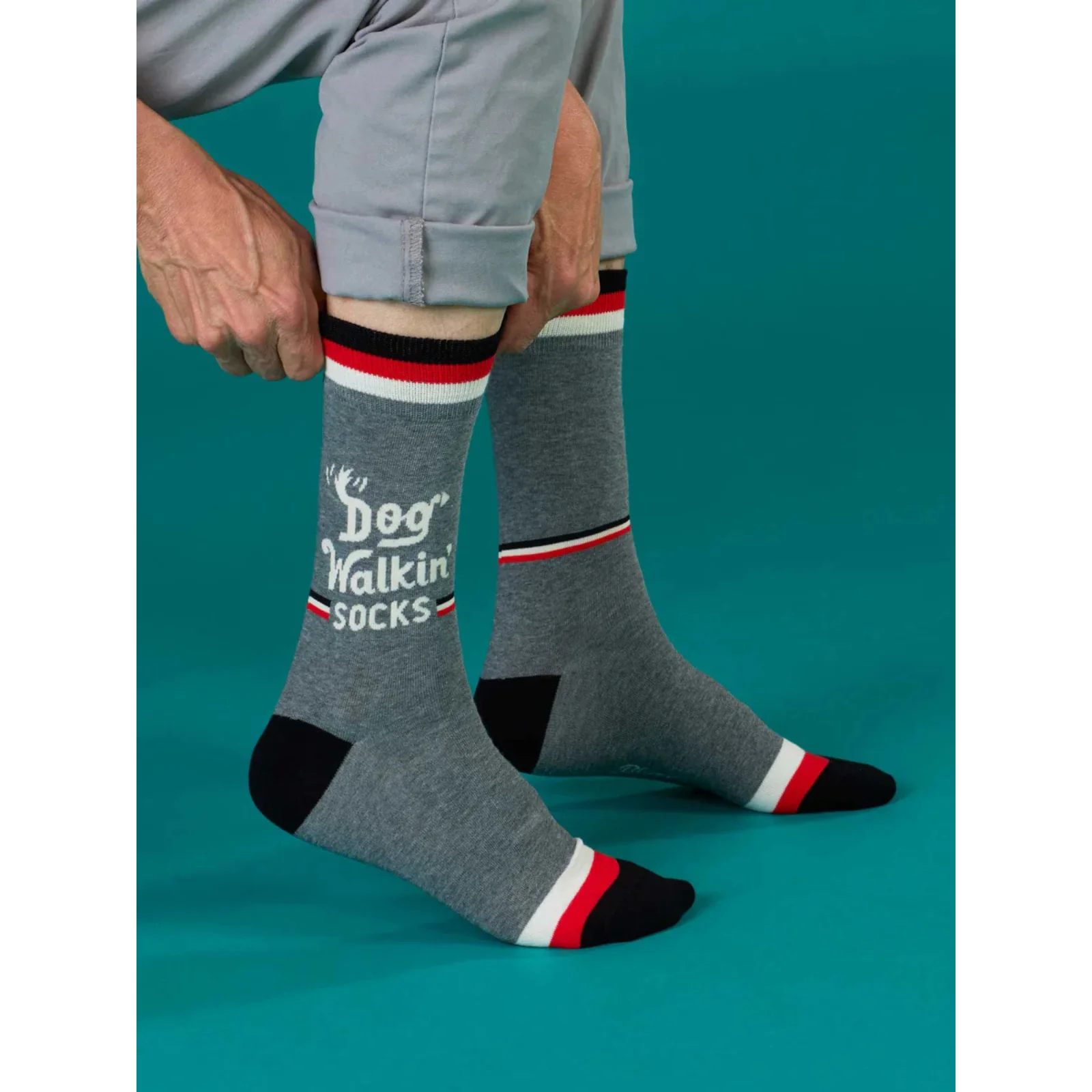 Blue Q Men's Socks Dog Walkin' - Image 3