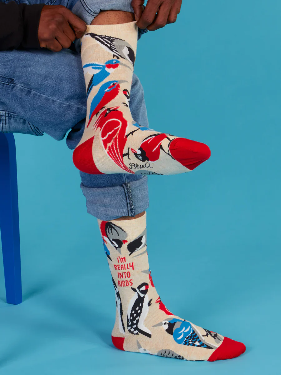 Blue Q Men's Socks 'I'm Really Into Birds' - Image 2