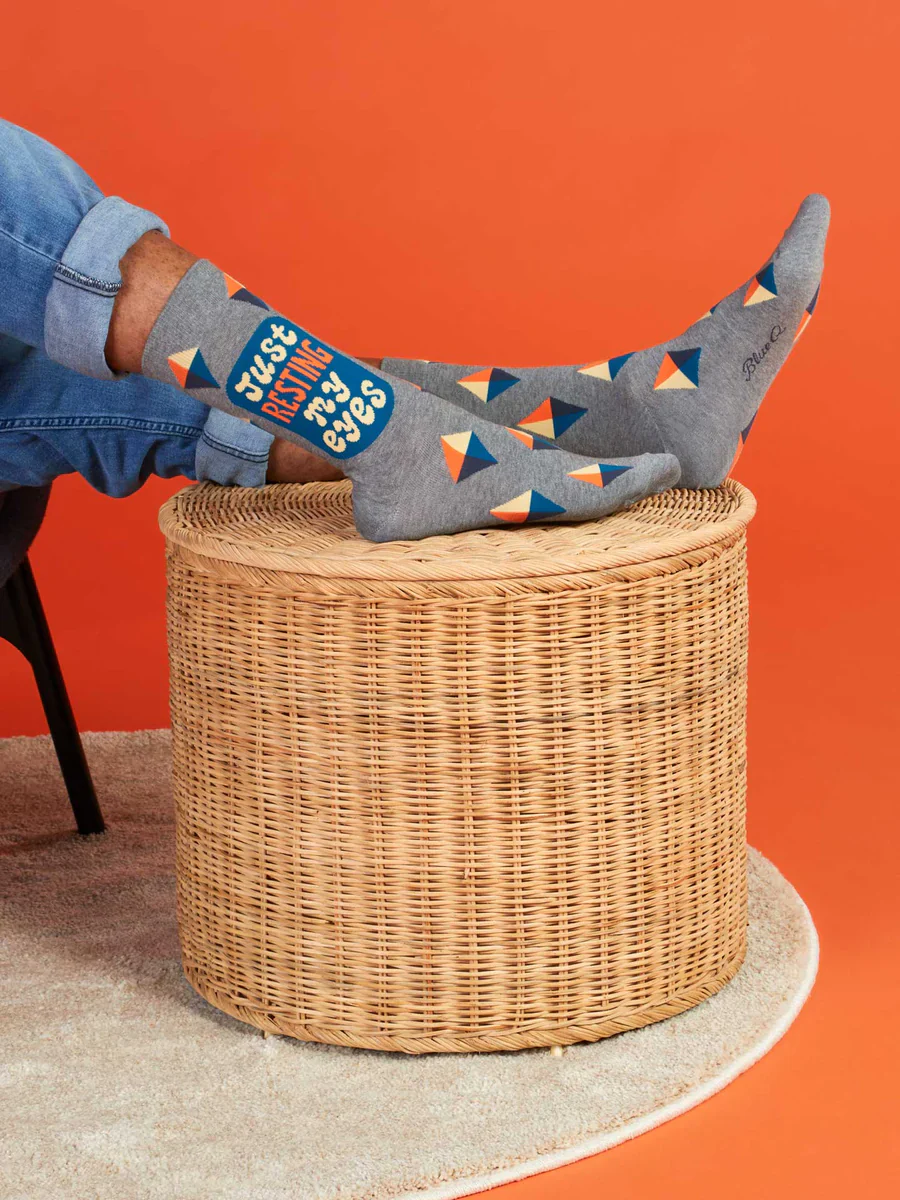 Blue Q Men's Socks 'Just Resting My Eyes' - Image 2