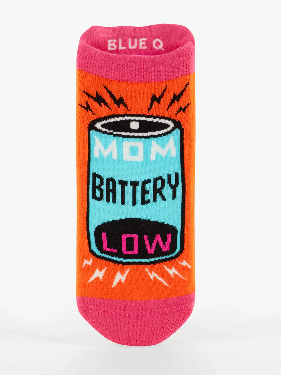 Blue Q Sneaker Socks Mom Battery L/XL - Image 2