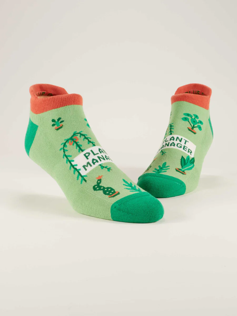 Blue Q Sneaker Socks 'Plant Manager'