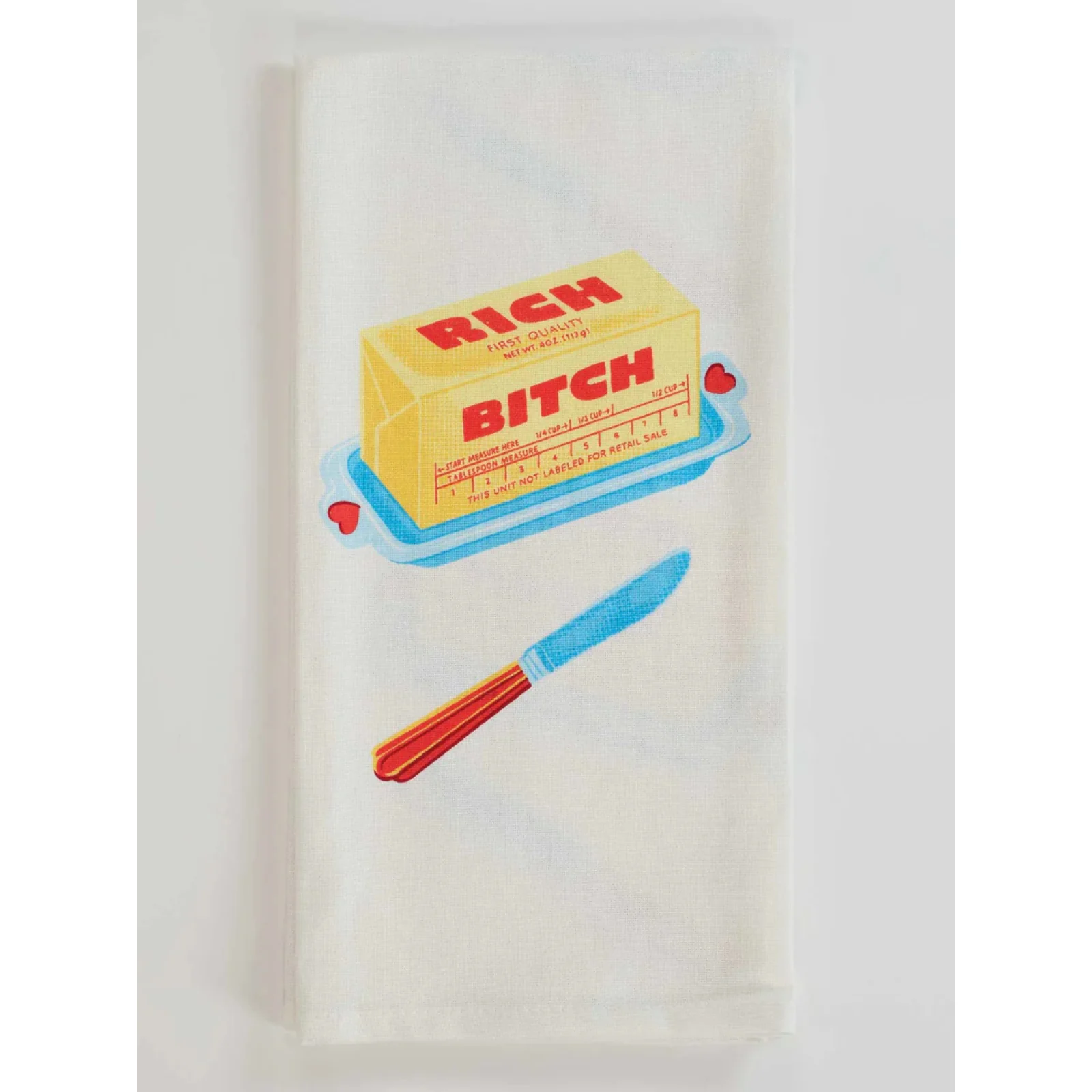 Blue Q Woven Dish Towel -  Rich Bitch