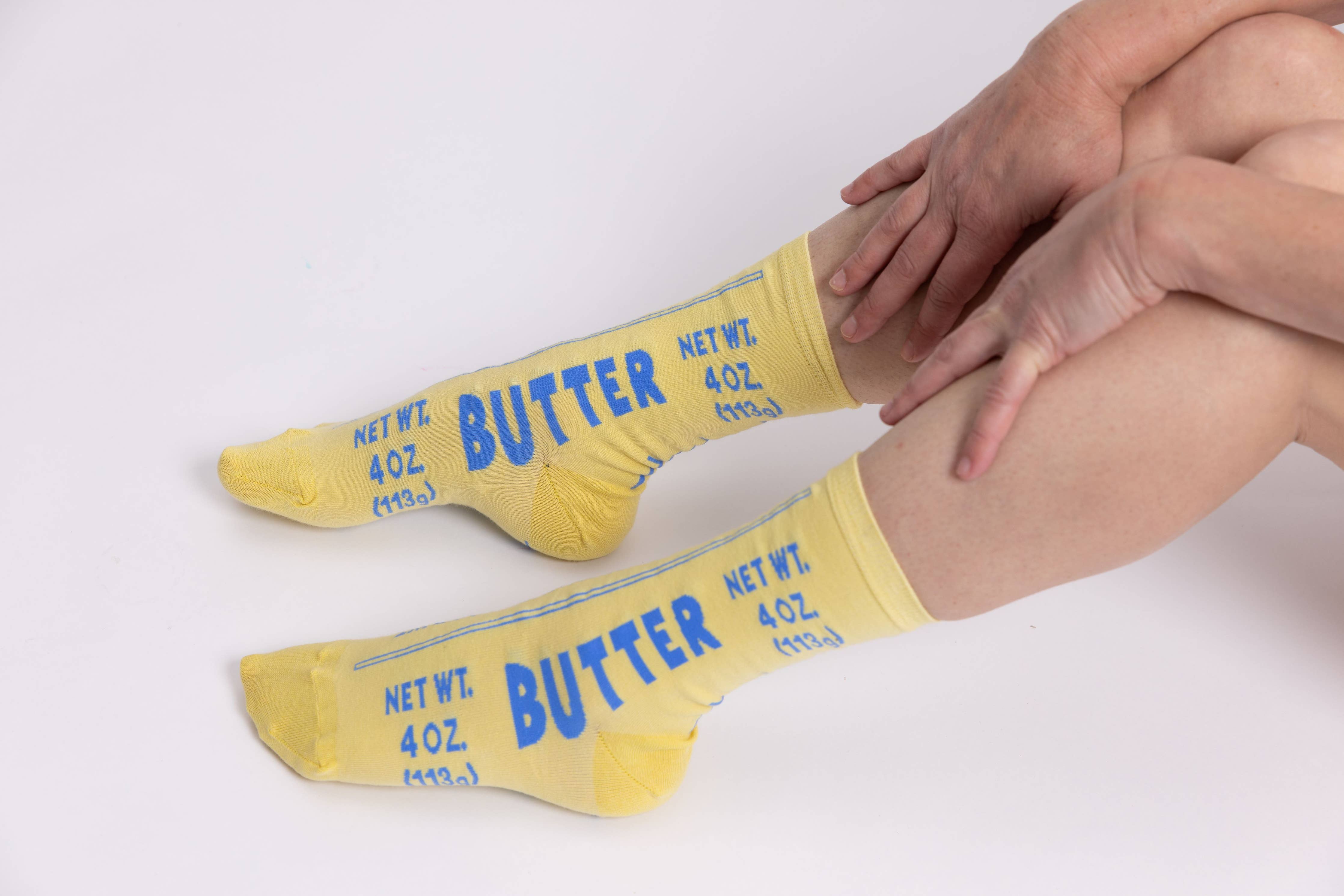Yellow Owl Small Crew Socks - Butter - Image 4