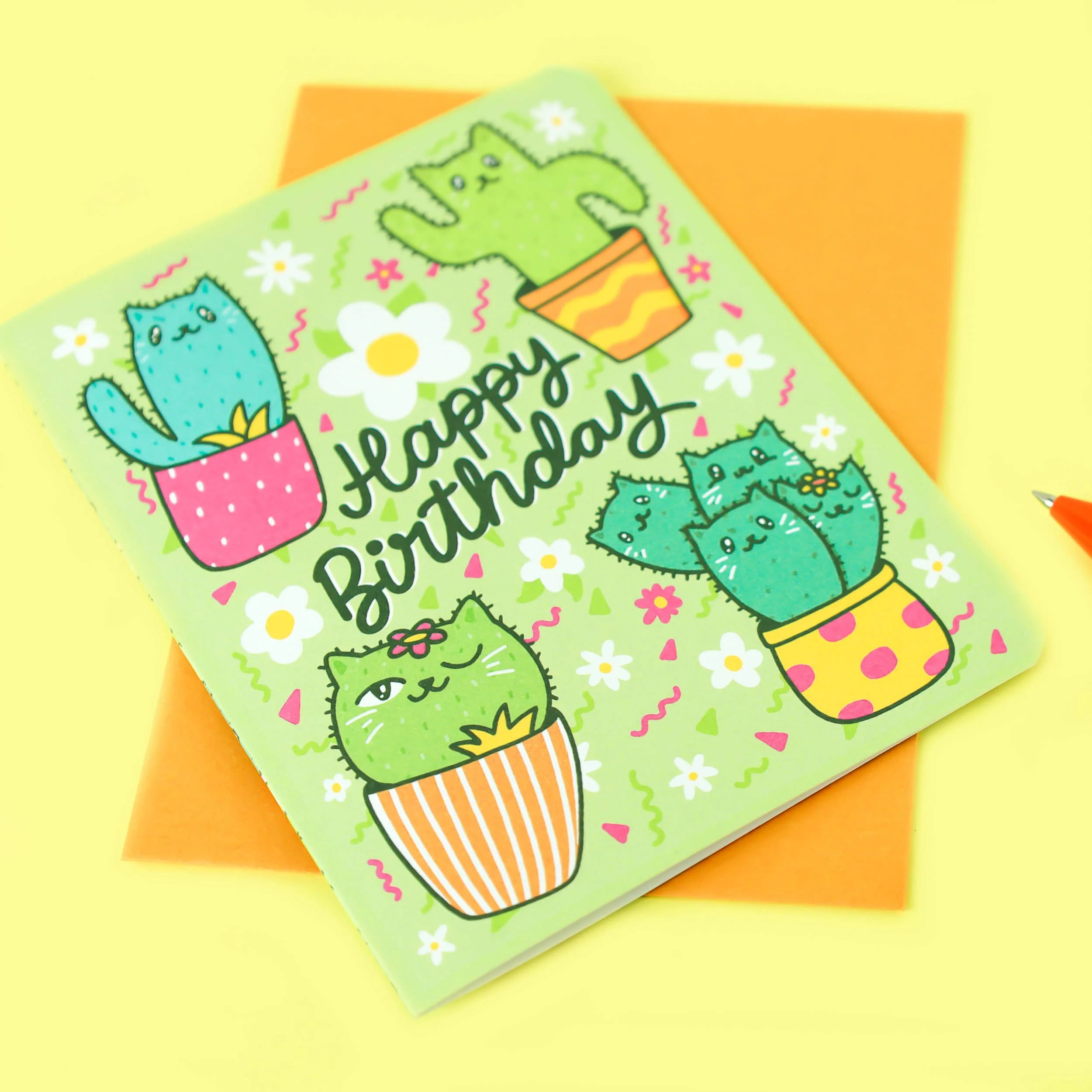 Cactus Cats Happy Birthday Card - Image 2