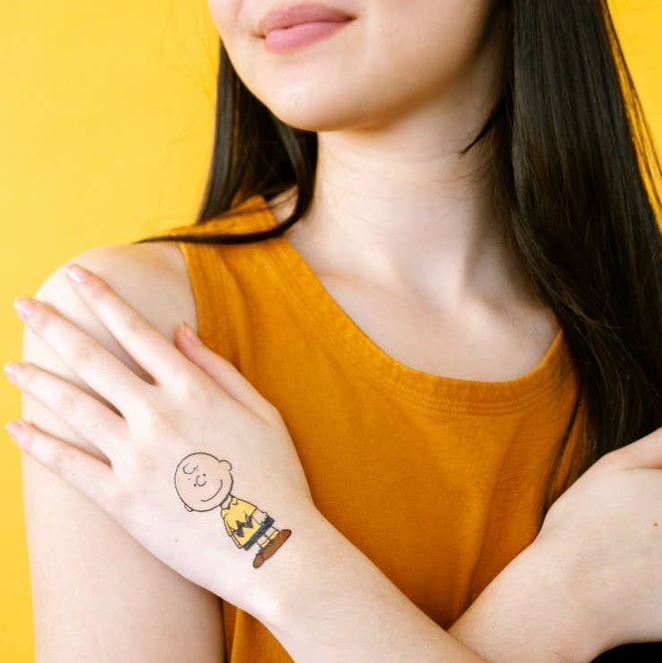 Classic Charlie Brown Tattoo Pair - Image 3