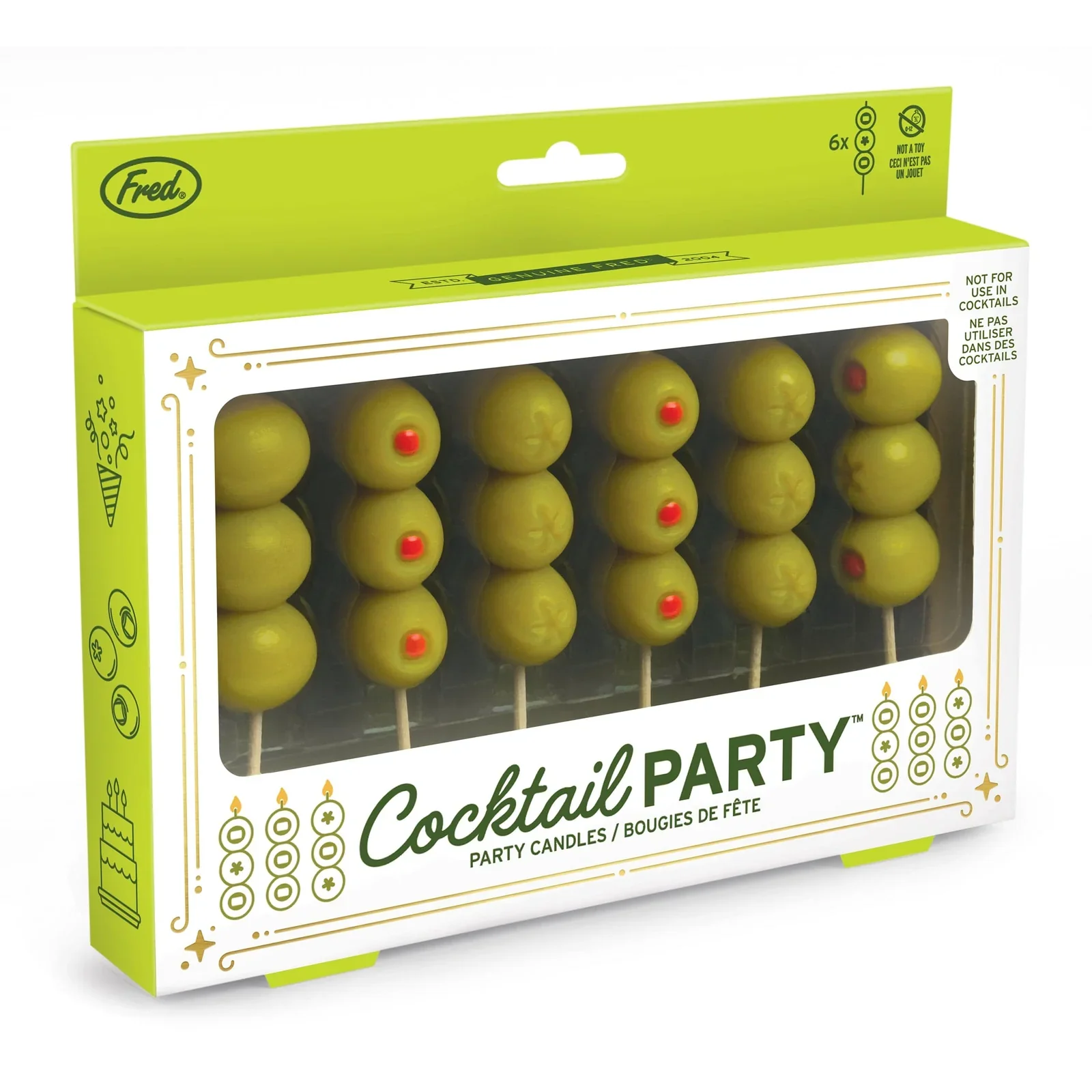 Fred & Friends Cocktail Party Olive Candles