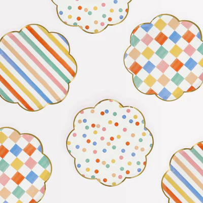 Meri Meri Colorful Pattern Side Plates