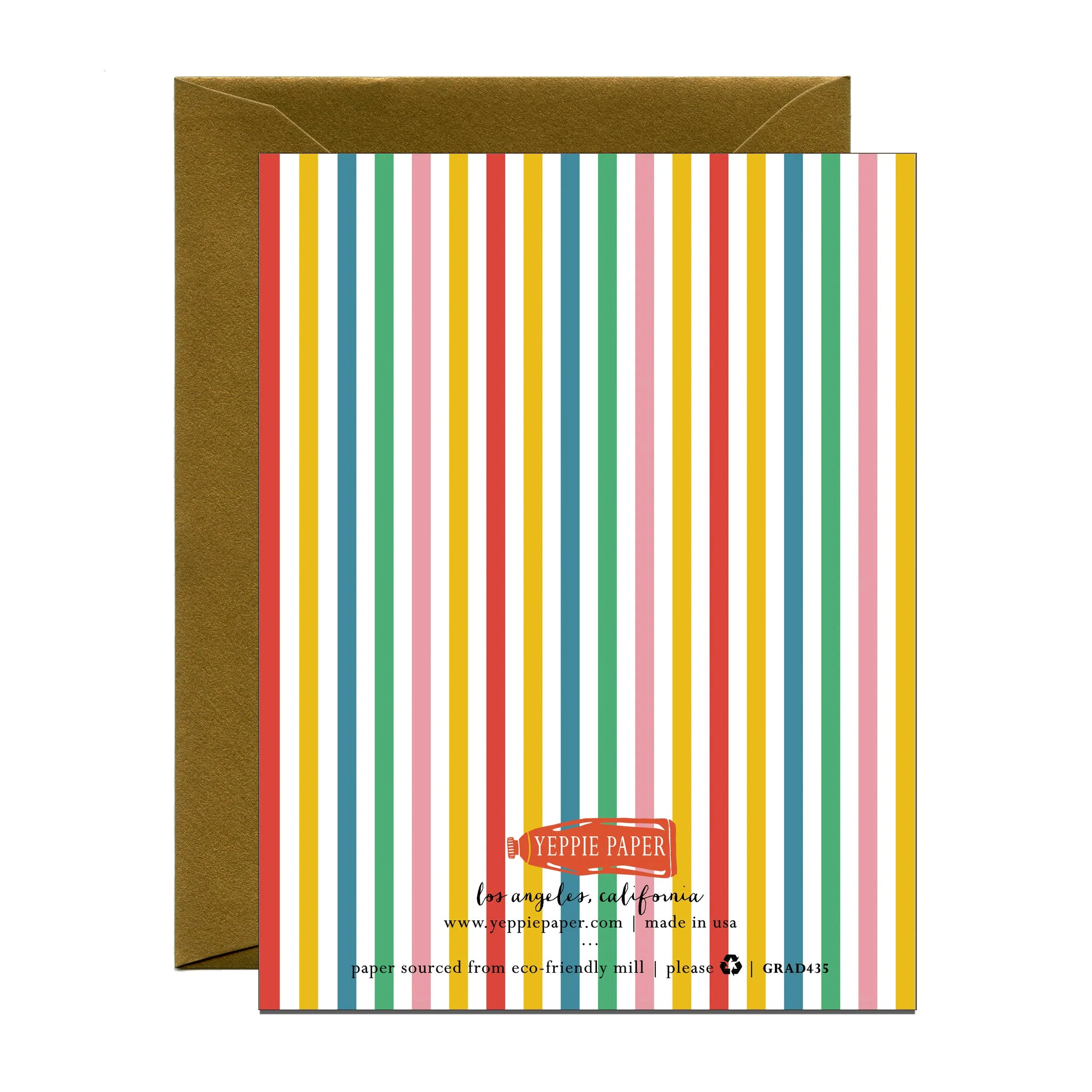 Colorful Pop Checkered Graduation Card - Image 2