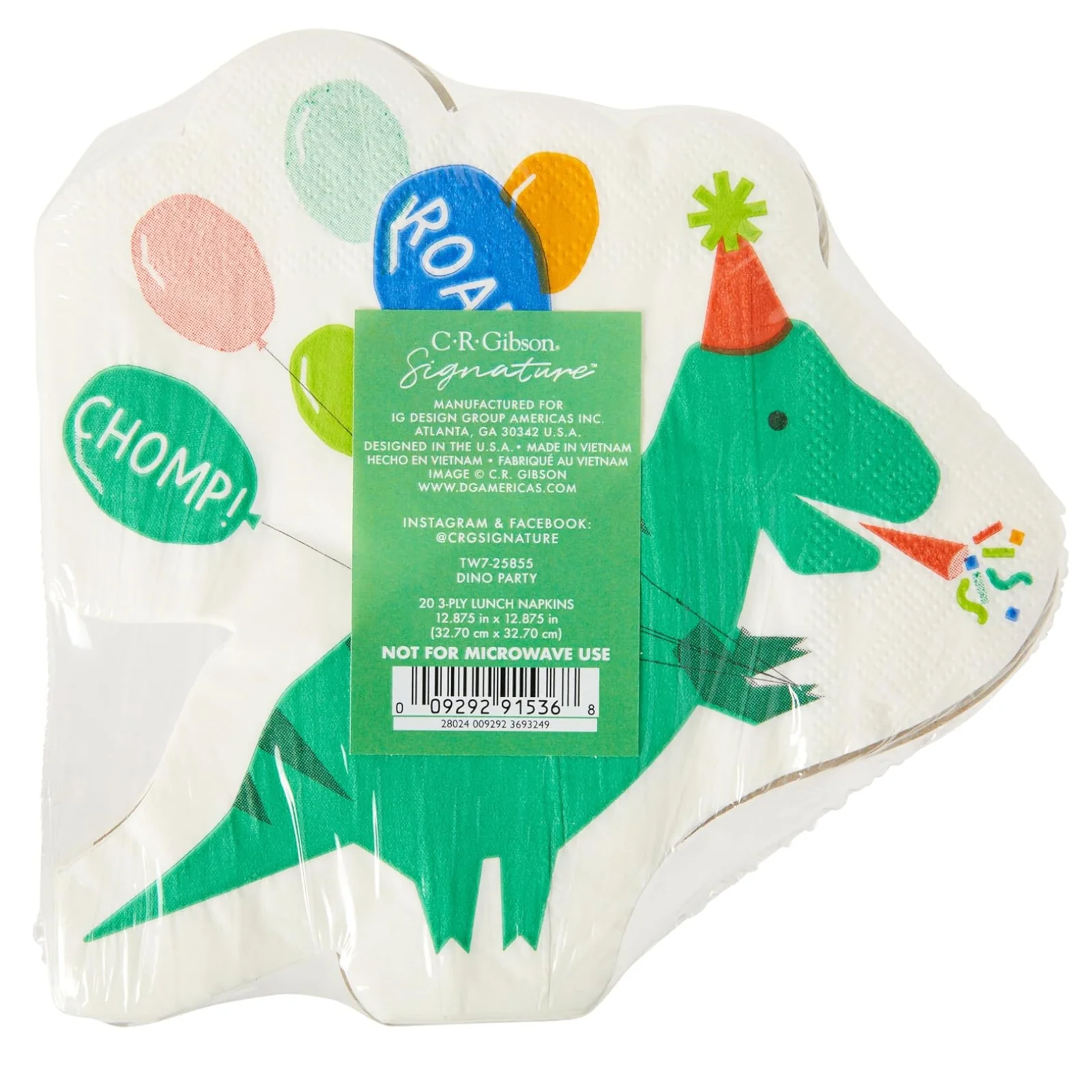 Dino Party Die Cut Napkin - Image 5
