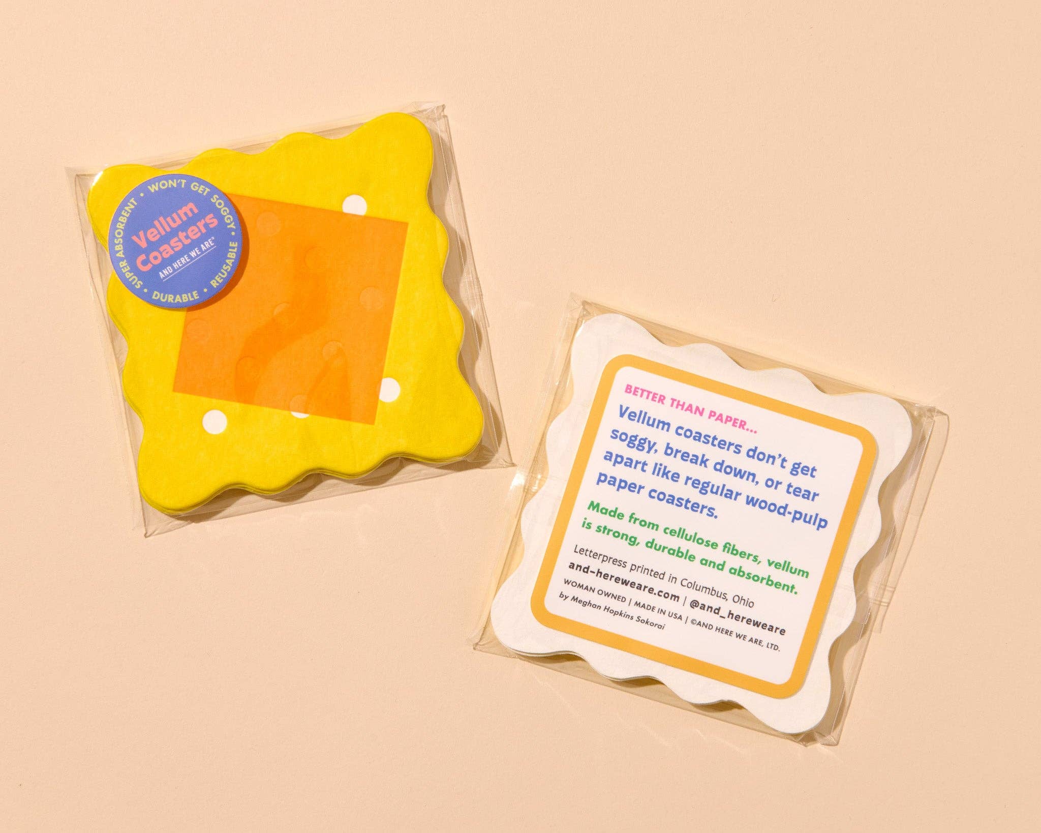 Cracker Vellum Coasters - With Cheese (Set of 4) - Image 2