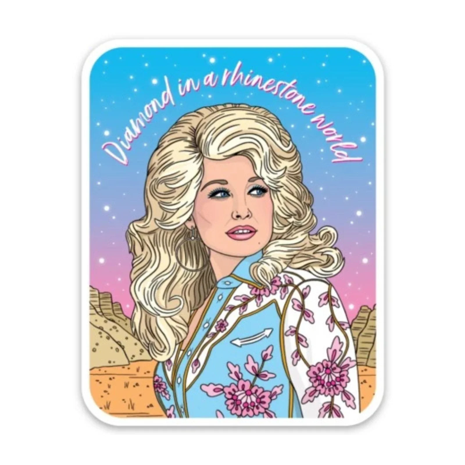 Dolly 'Diamond in a Rhinestone World' Die Cut Sticker - Image 2