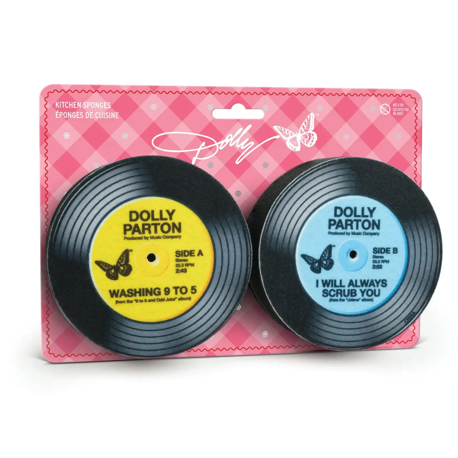 Fred & Friends Dolly Parton Record Sponges, Set of 2