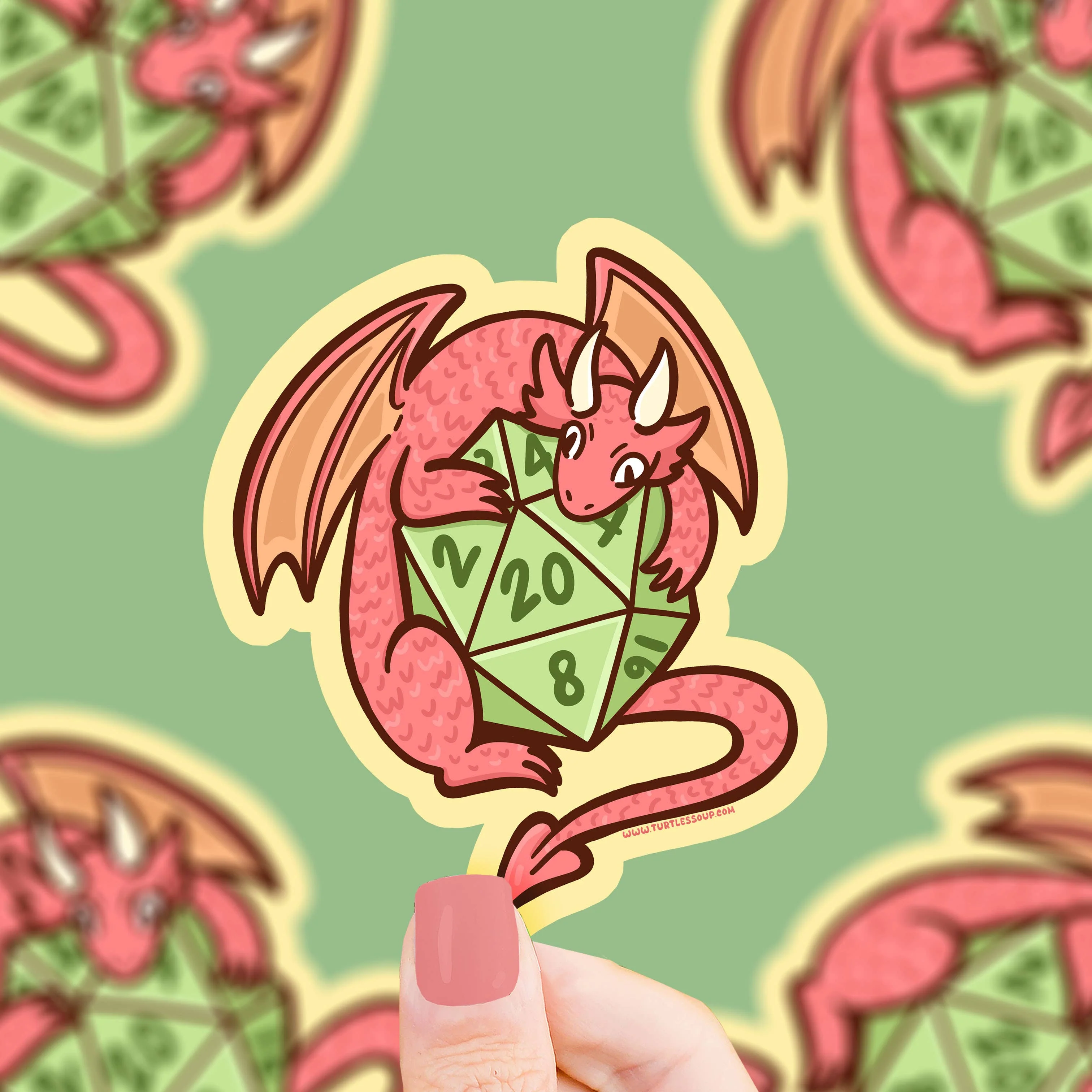 Dragon D20 Sticker