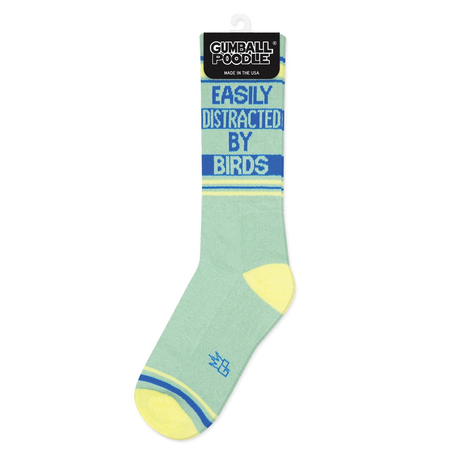 Gumball Poodle Gym Socks 'Easily Distracted By Birds' - Image 3