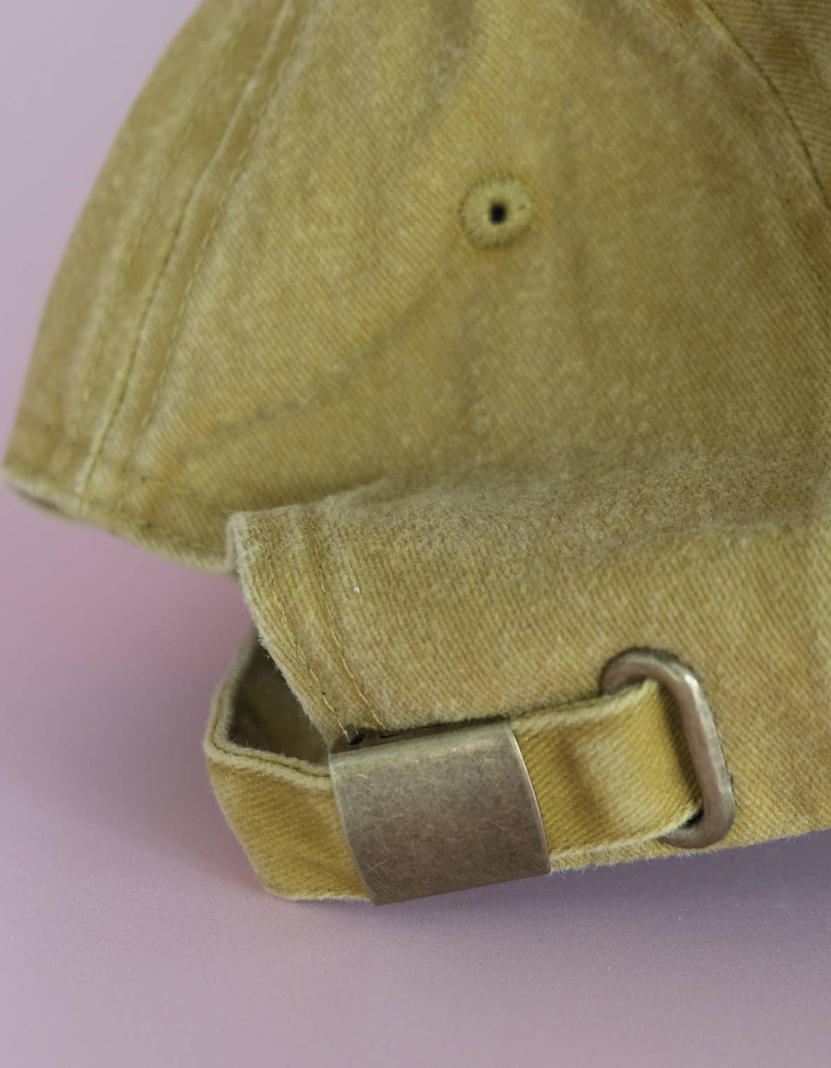 Embroidered Hat - Garlic: Washed Mustard Color - Image 4