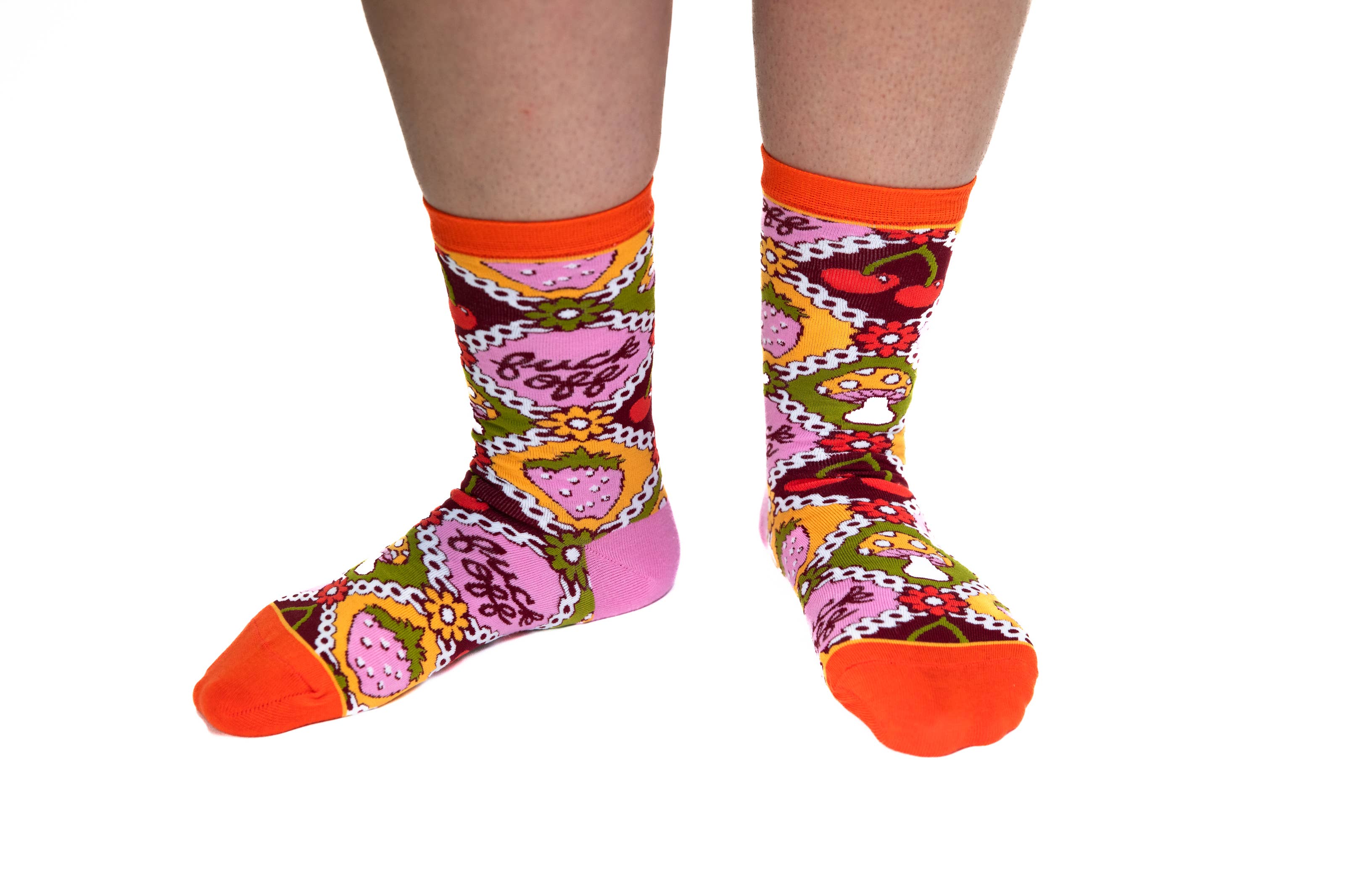 Yellow Owl Small Crew Sock - Fuck Off Retro - Image 2