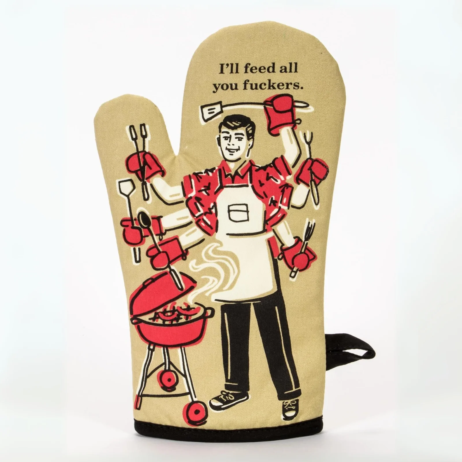 Blue Q Oven Mitt 'I'll Feed All You Fuckers'