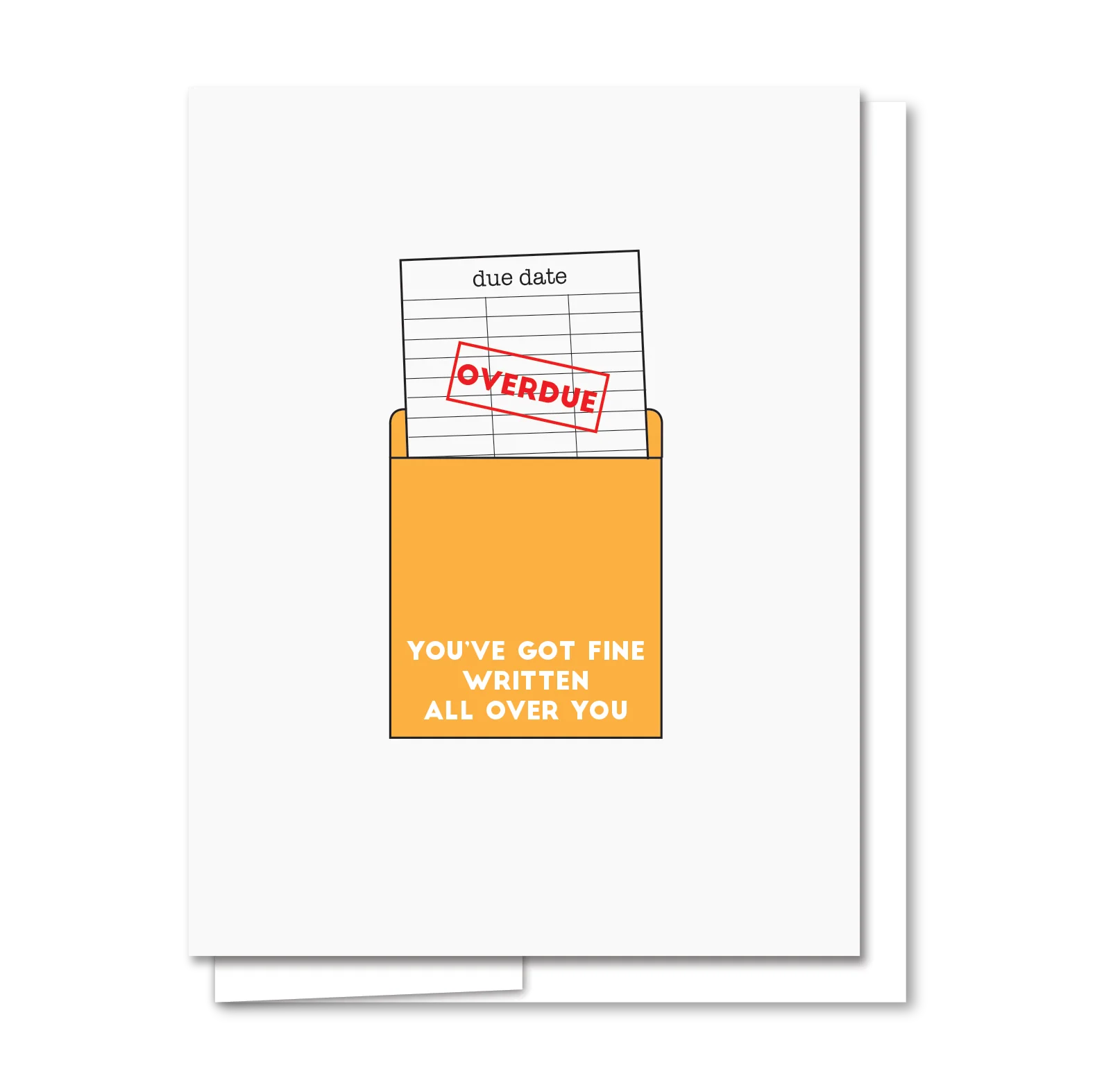 Fine - Illustrated, Funny Love Card