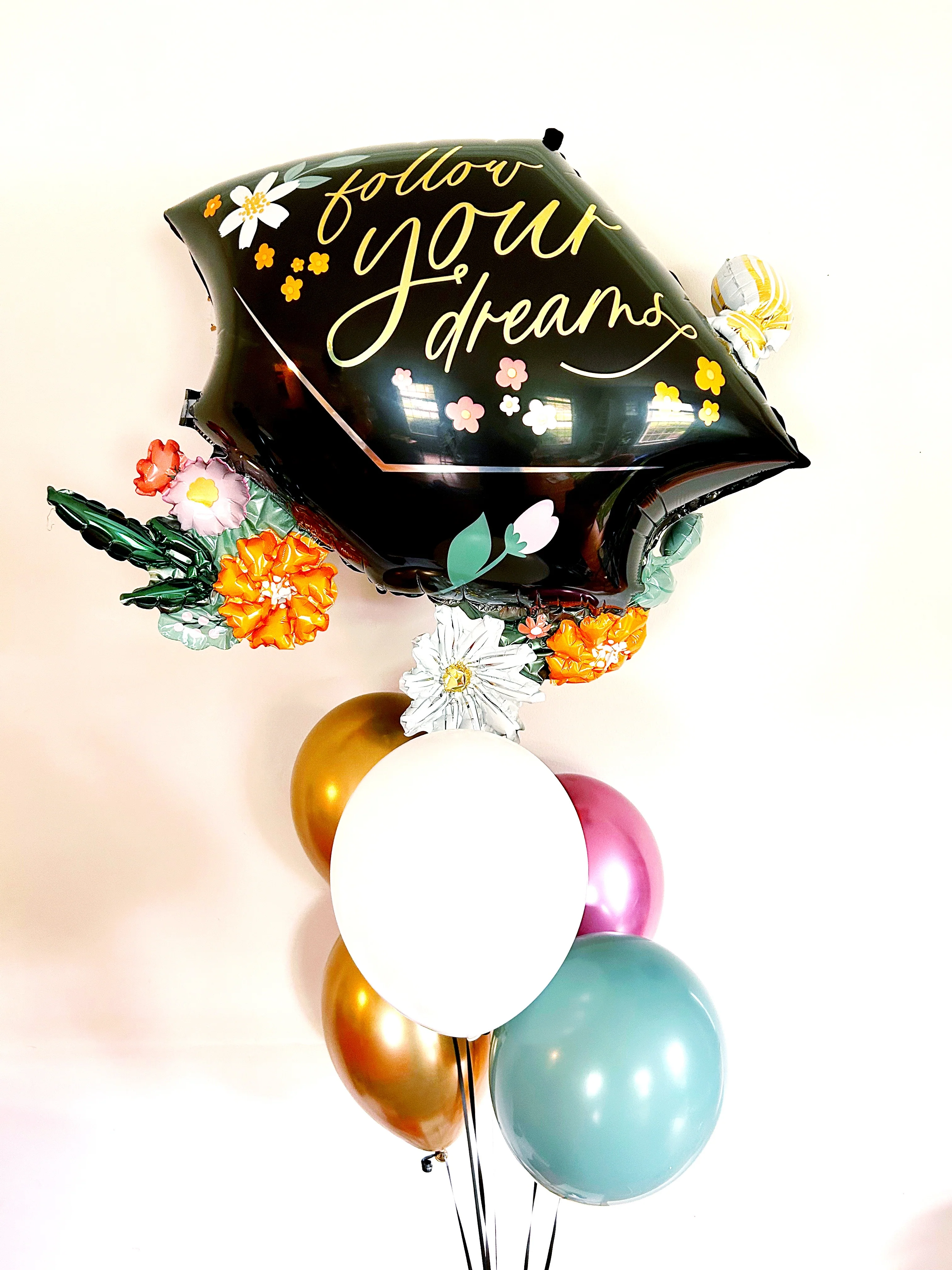 Floral Graduation Balloon Bundle