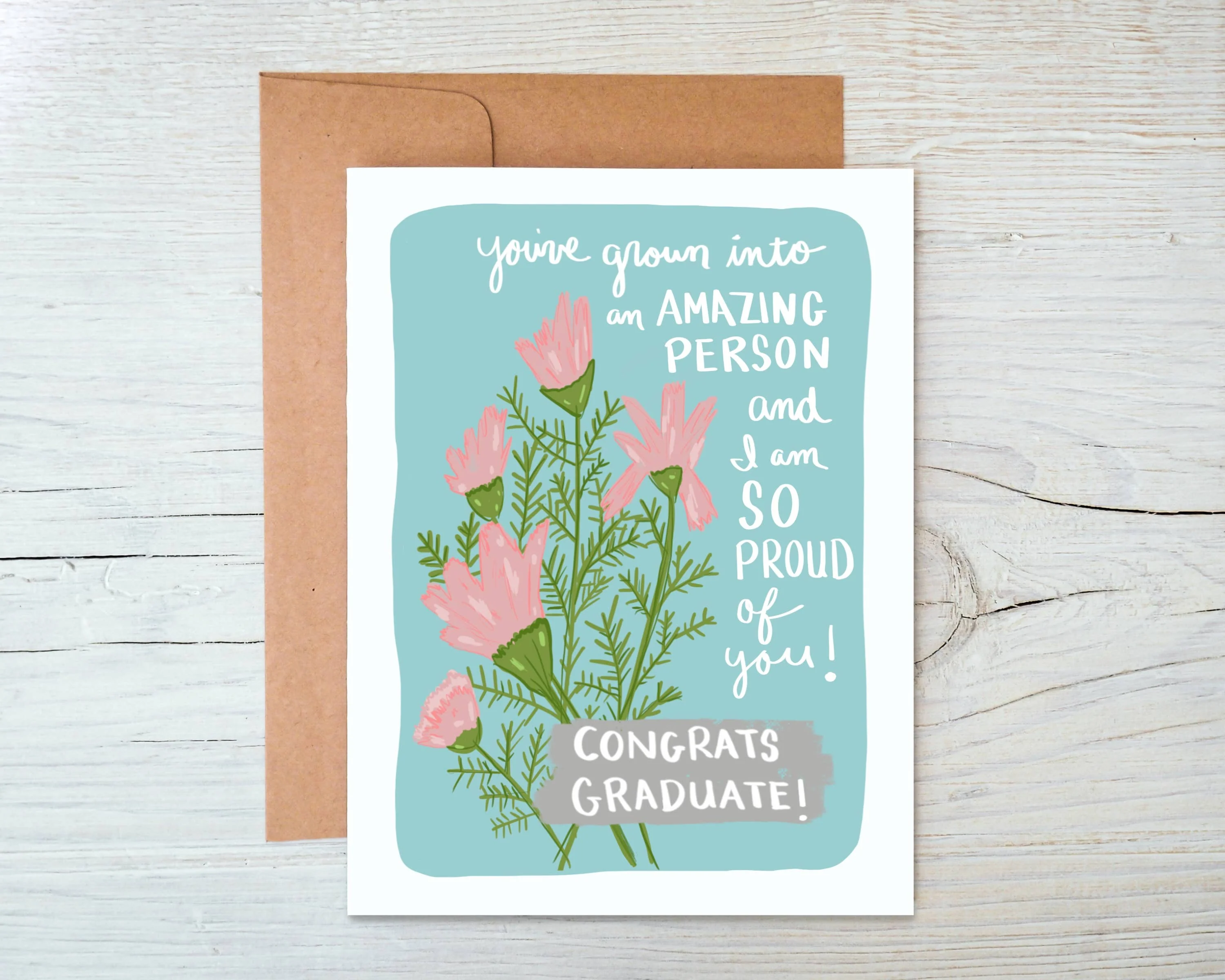Floral Amazing Person Graduation Card