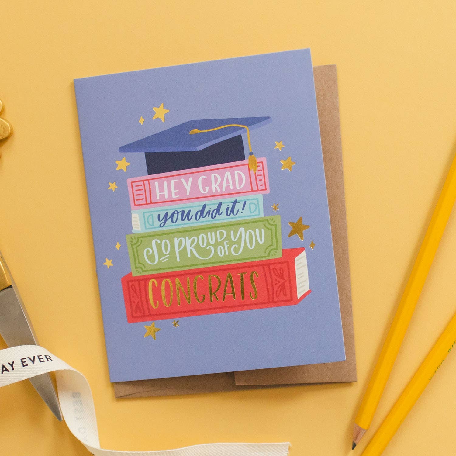 Book Stack Graduation Card - Image 2